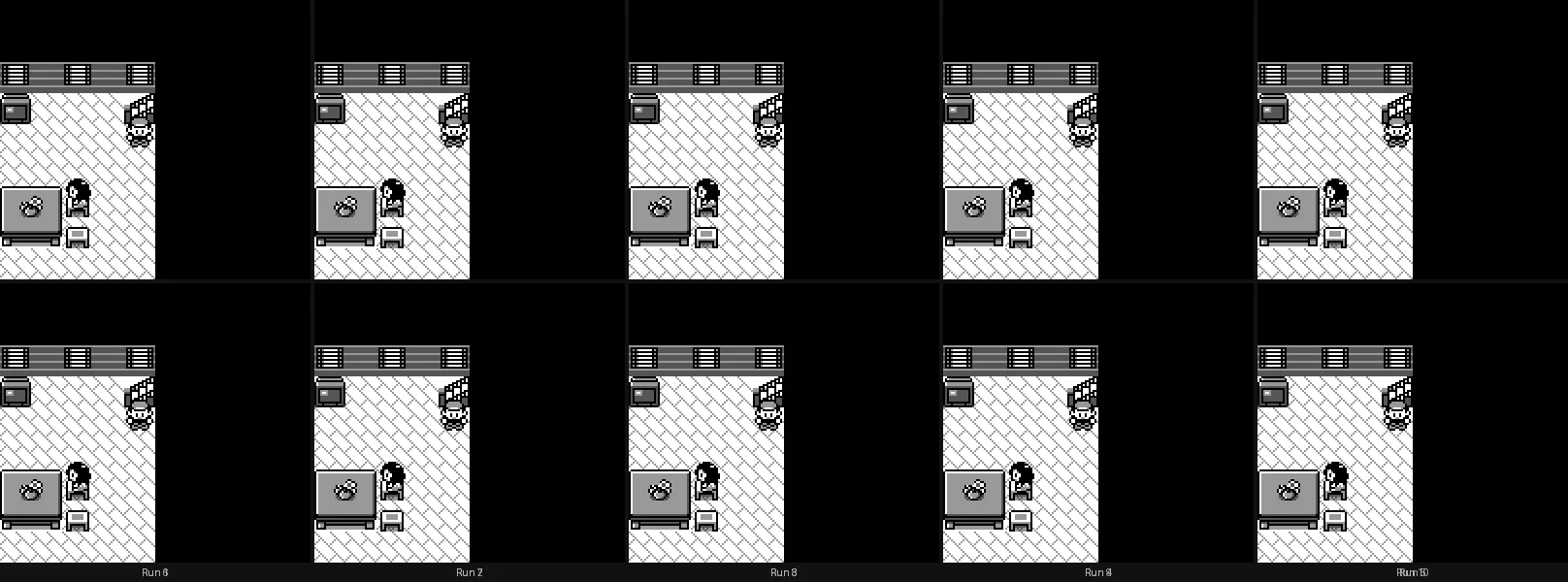 Ten Pokemon agents racing simultaneously